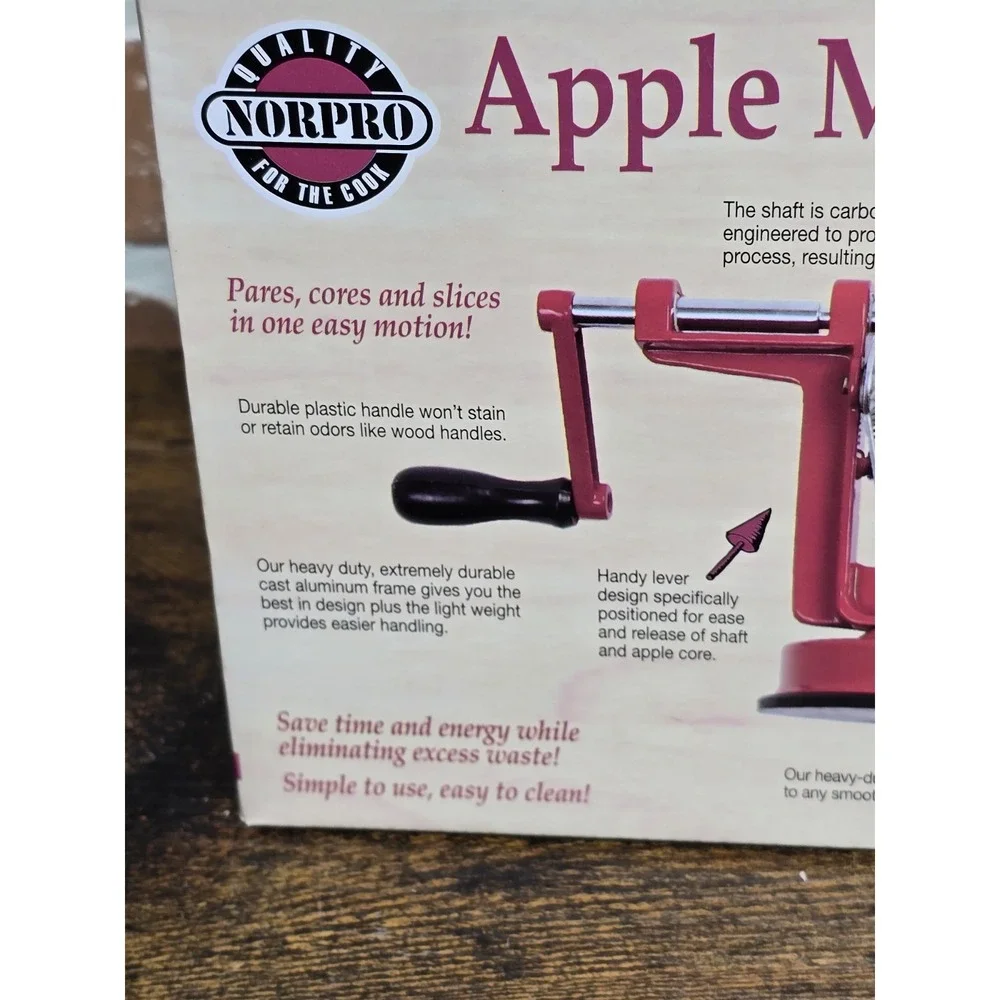 Norpro‎ Apple Master Peeler Parer Slicer & Corer w Blade 866R Vacuum Base